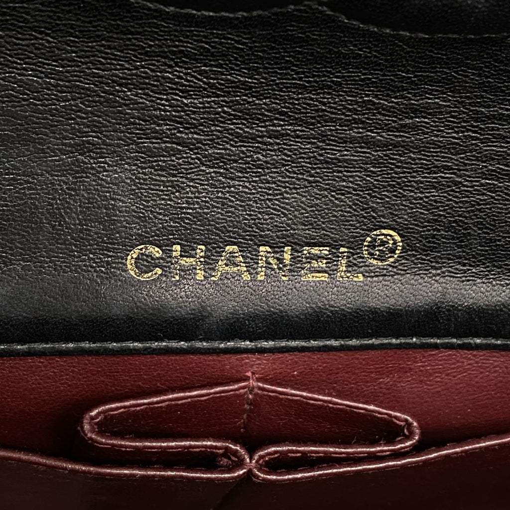 Chanel Shoulder Bag Quilted Lambskin Black Gold — view 5