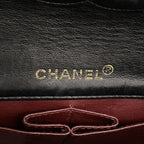 Chanel Shoulder Bag Quilted Lambskin Black Gold — view 5