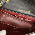 Chanel Shoulder Bag Quilted Lambskin Black Gold — view 4