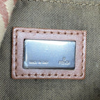 Fendi Handbag Zucchino Nylon Canvas Pink Beige Silver — view 5