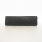 Chanel Shoulder Bag Quilted Lambskin Black Gold — view 3