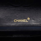 Chanel Shoulder Bag Quilted Lambskin Navy Gold — view 5