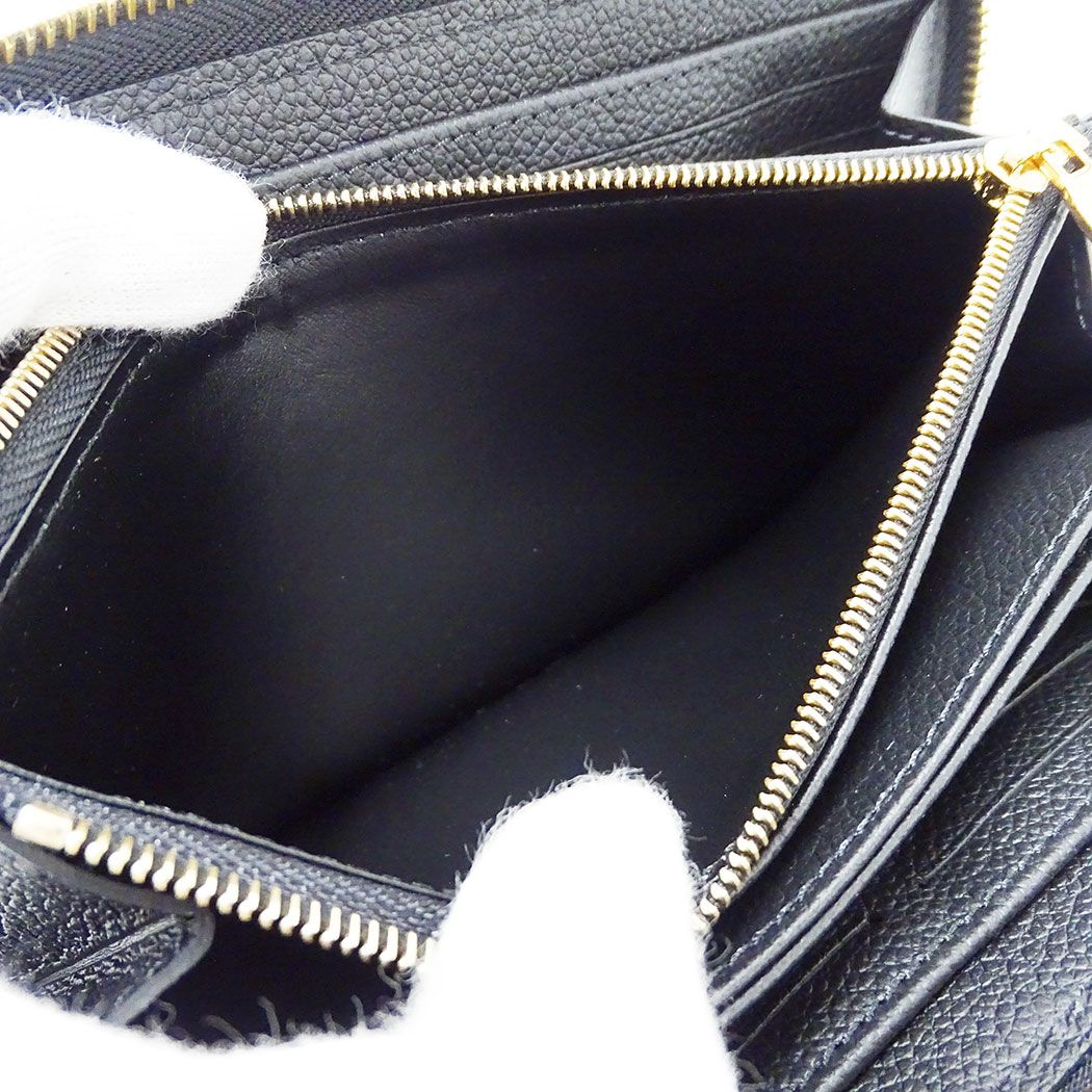 Louis Vuitton Wallet Monogram Bicolor Empreinte Zippy Noir Black Zip Around — view 7