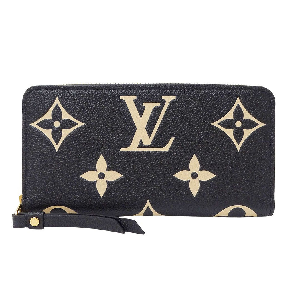 Louis Vuitton Wallet Monogram Bicolor Empreinte Zippy Noir Black Zip Around