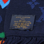 Louis Vuitton Echarpe NBA Monogram Letters Scarf Navy Multicolor — view 7