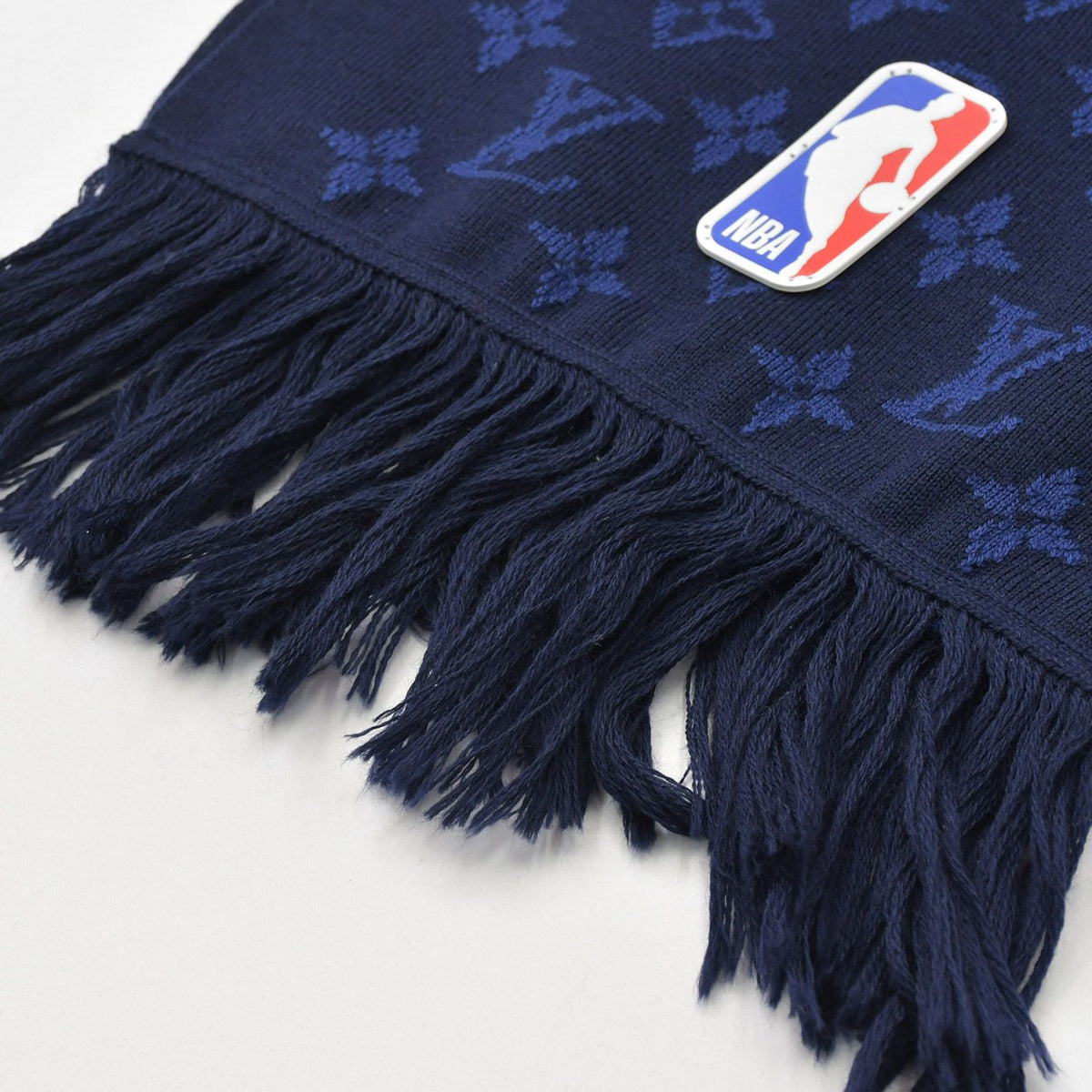 Louis Vuitton Echarpe NBA Monogram Letters Scarf Navy Multicolor — view 5