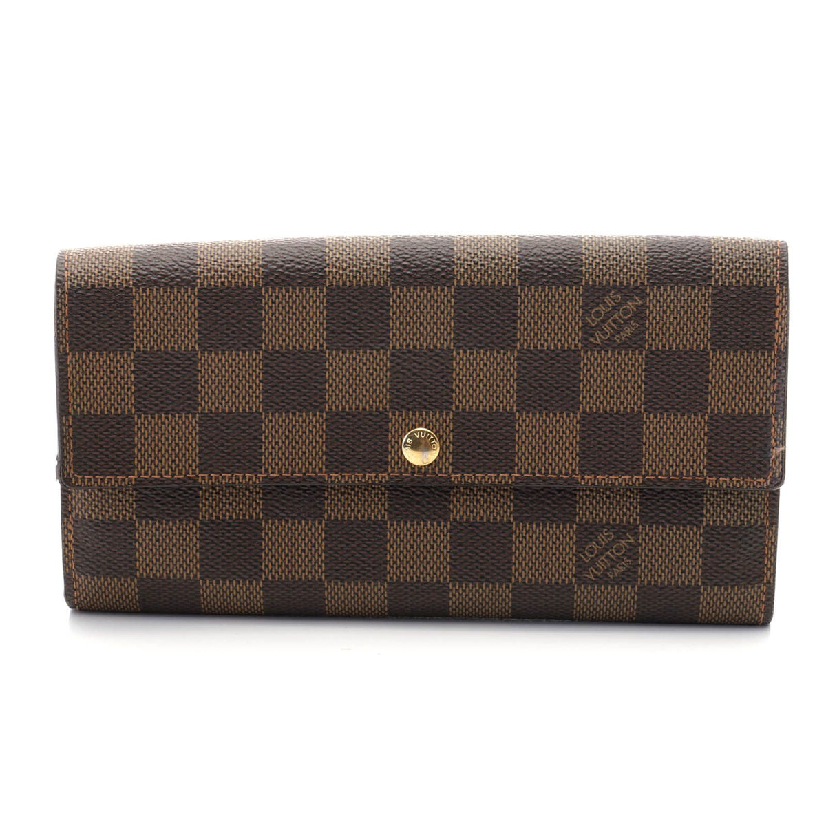 Louis Vuitton Portefeuille Sarah Damier Wallet Canvas Brown