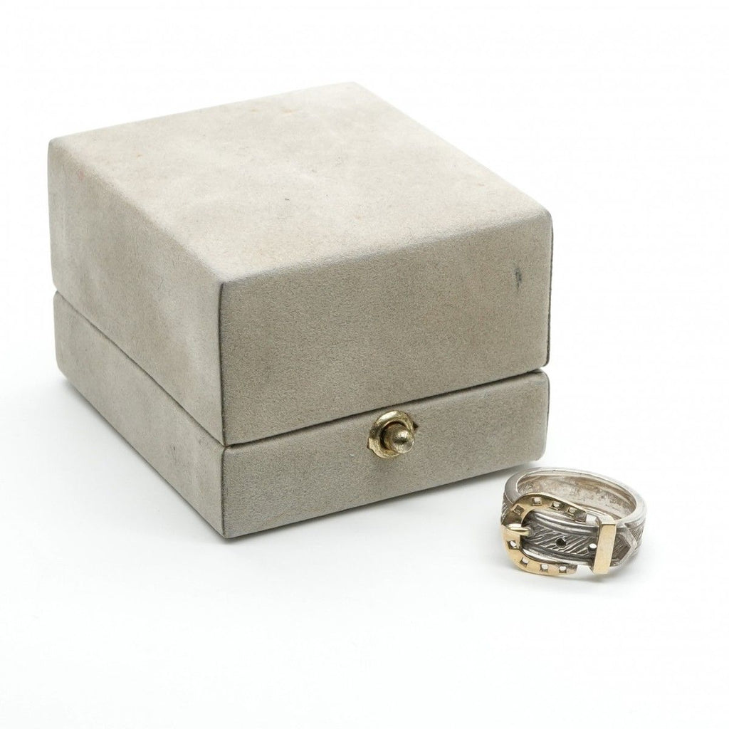Hermes Ring 750/925 Sterling Silver Gold — view 8