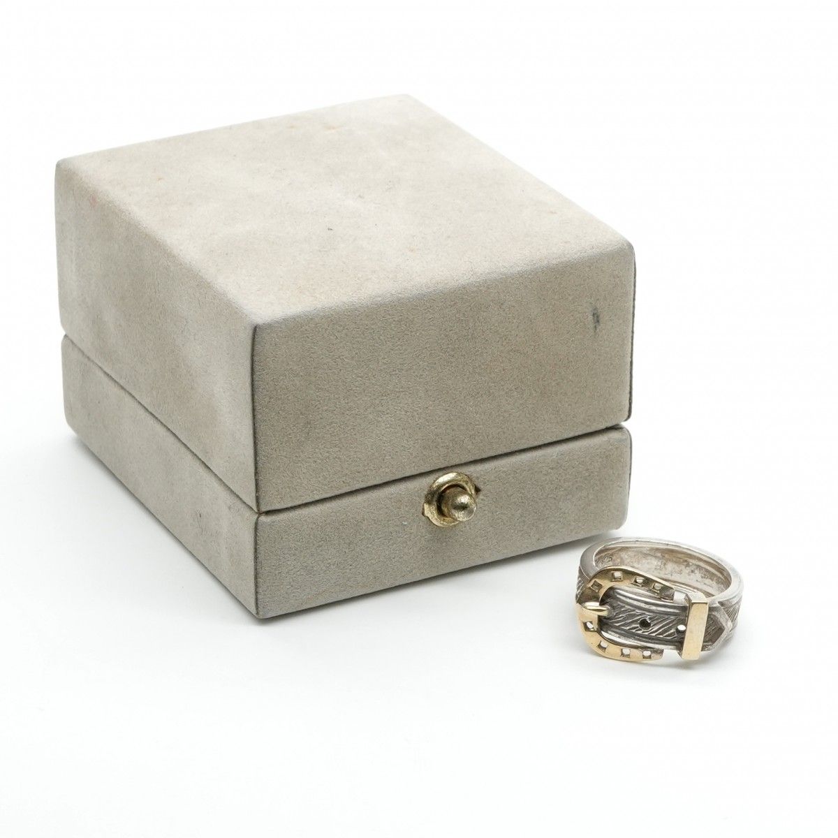 Hermes Ring 750/925 Sterling Silver Gold — view 8