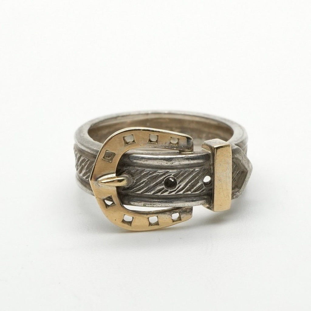 Hermes Ring 750/925 Sterling Silver Gold — view 2