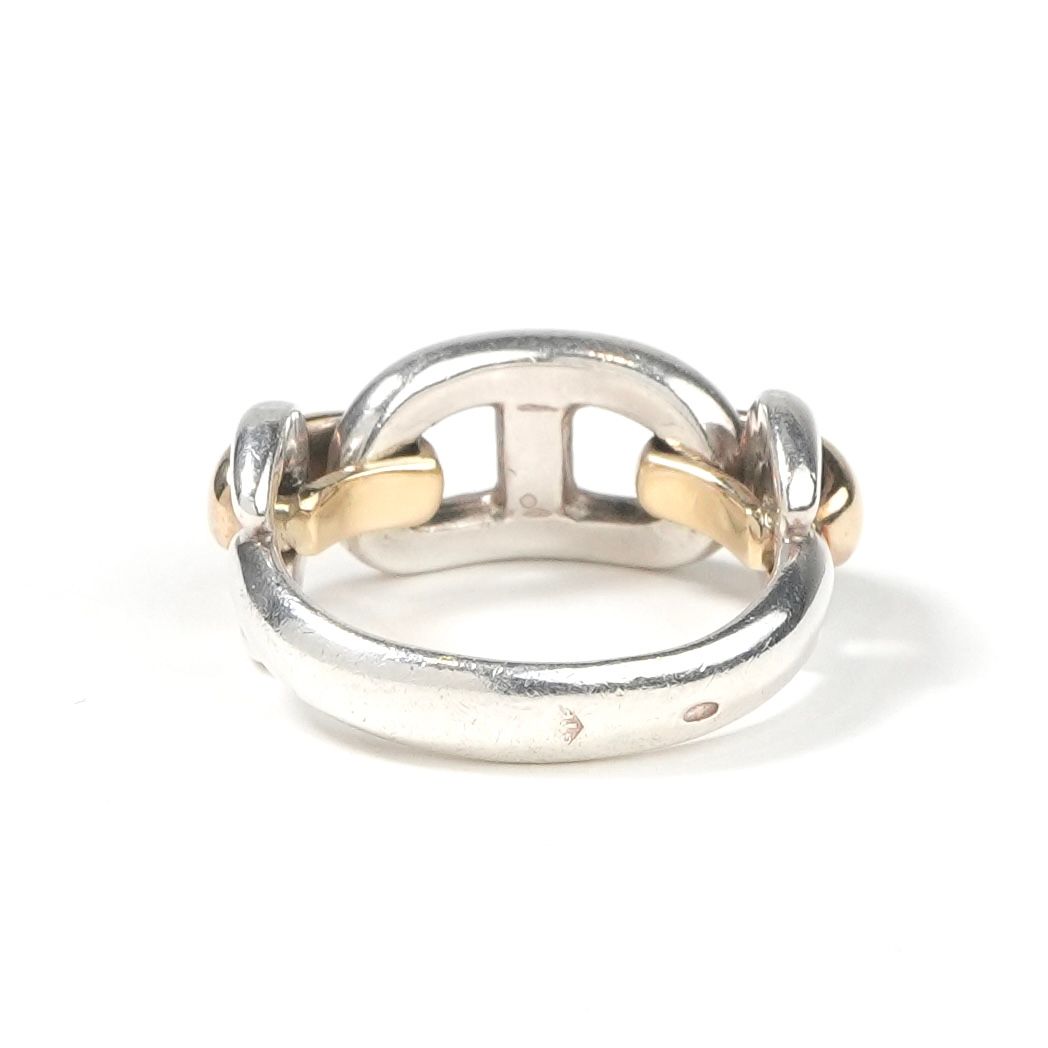 Hermes Chaine D'ancre Ring 750/950 Silver Gold — view 5
