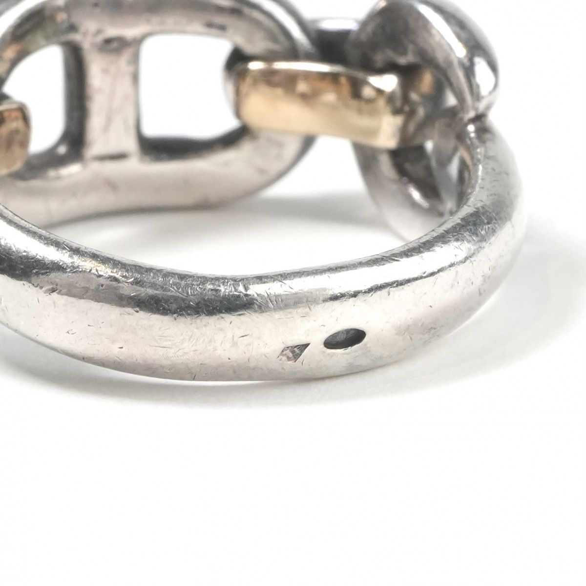Hermes Chaine D'ancre Ring Gold Silver — view 7