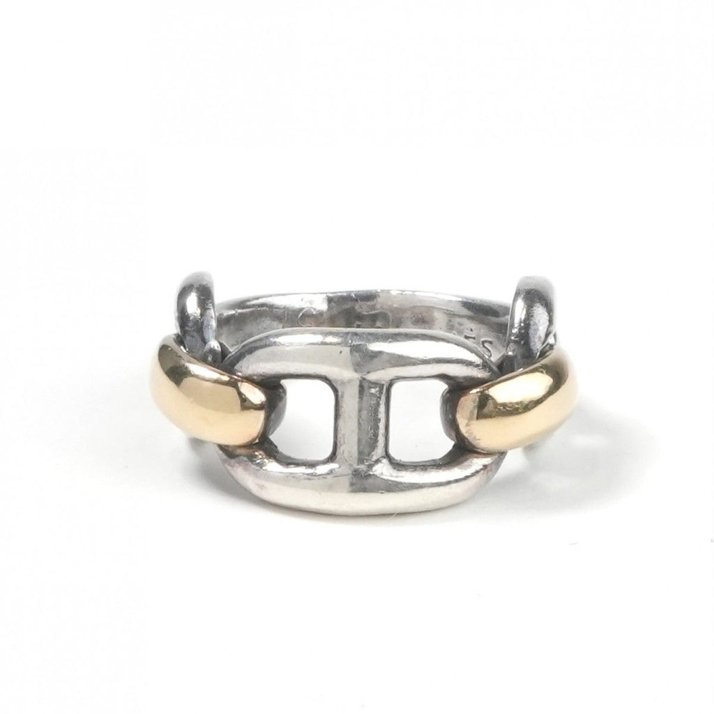Hermes Chaine D'ancre Ring Gold Silver — view 2