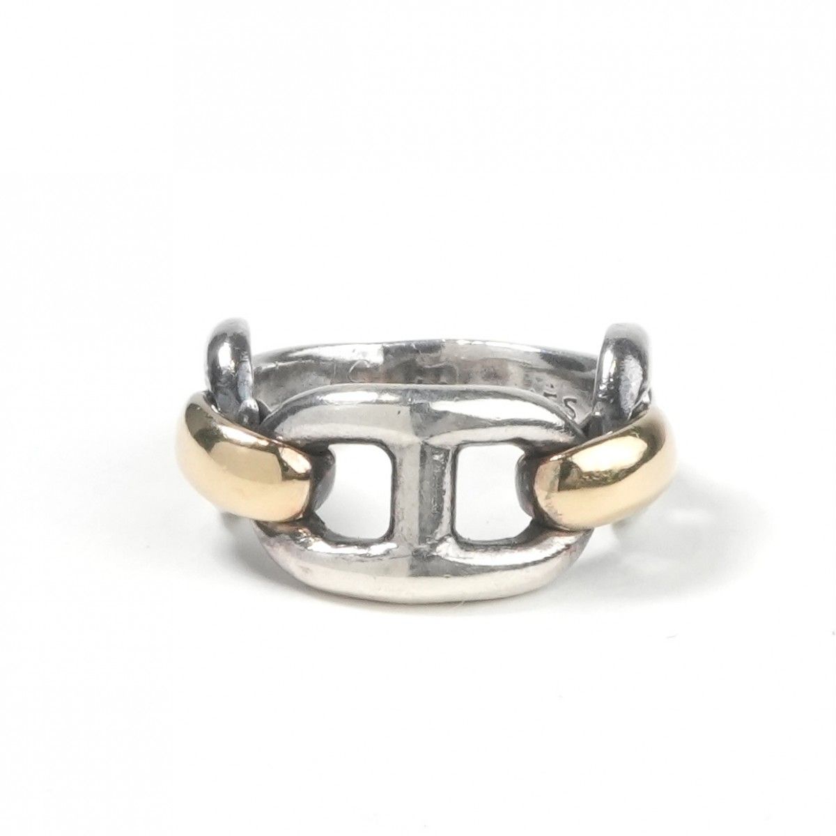 Hermes Chaine D'ancre Ring Gold Silver — view 2