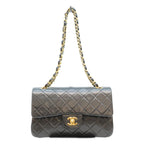 Chanel Black Lamb Quilted 23 Shoulder Bag