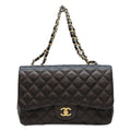Chanel Black Caviar Single Maxi Quilted 30 Shoulder Bag