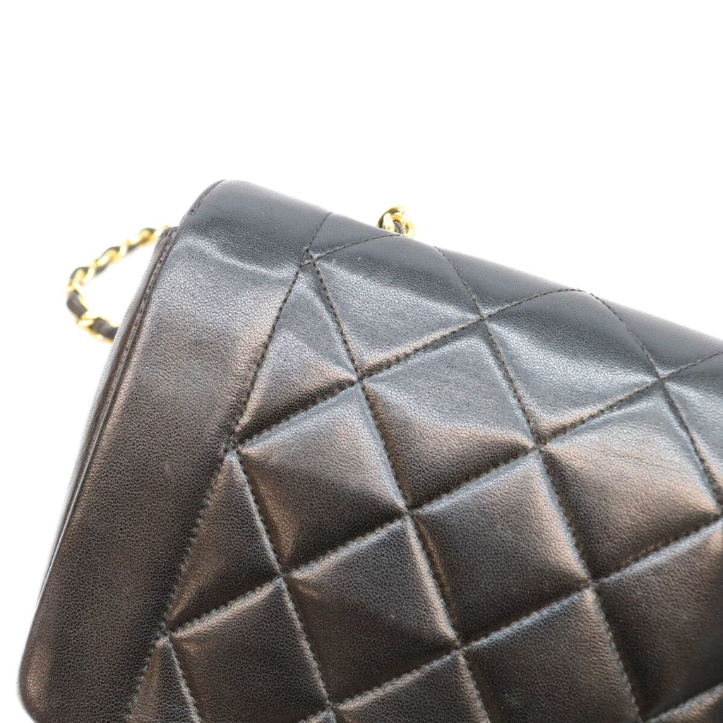 Chanel Black Quilted Lambskin Gold Shoulder Bag — view 8