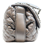 Chanel Black Lambskin Silver Quilted S Flap Shoulder Bag — view 4