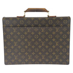Louis Vuitton Monogram Serviette Conseil Brown Gold Leather Business Bag — view 2