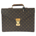 Louis Vuitton Monogram Serviette Conseil Brown Gold Leather Business Bag