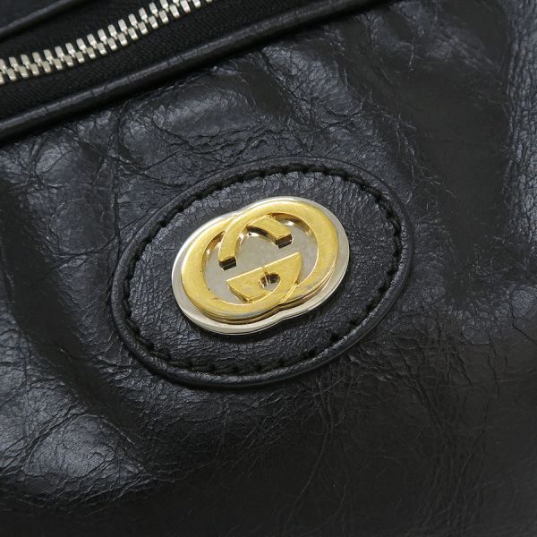 Gucci Leather Backpack Black — view 6