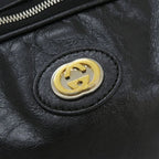 Gucci Leather Backpack Black — view 6