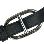 Hermes Shoulder Bag Pochien Plus Black Veau Swift Cross Silver — view 6