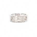 Fendi FF Logo Ring L Silver