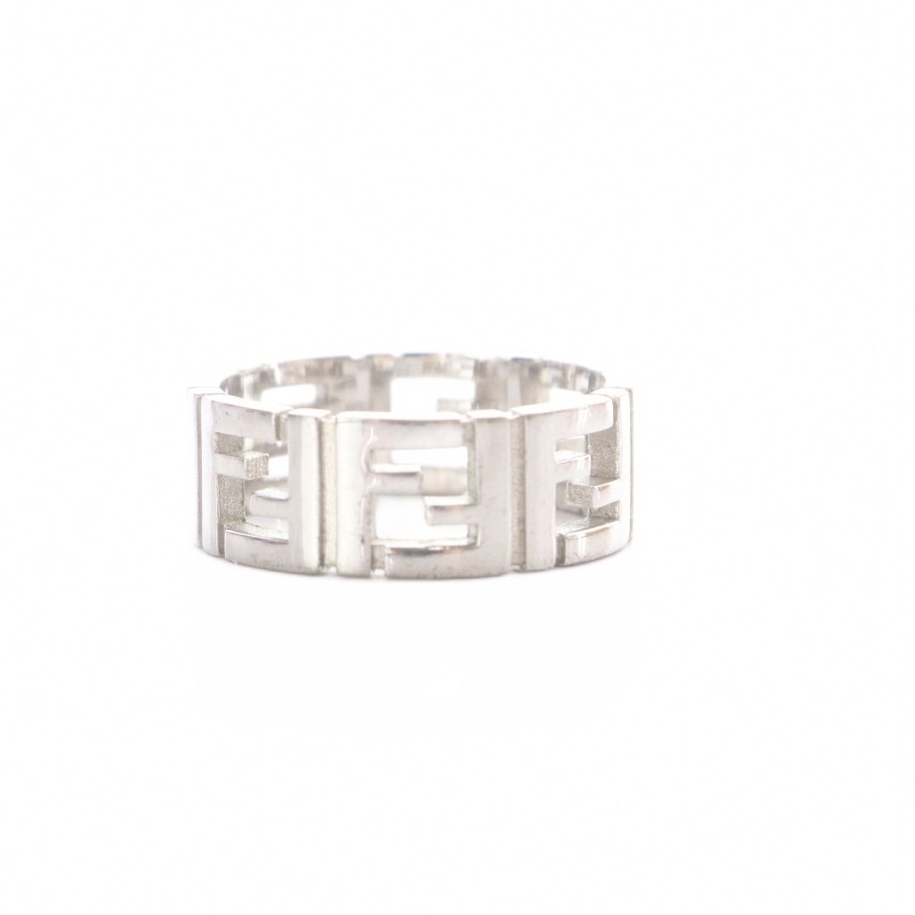 Fendi FF Logo Ring L Silver — view 2
