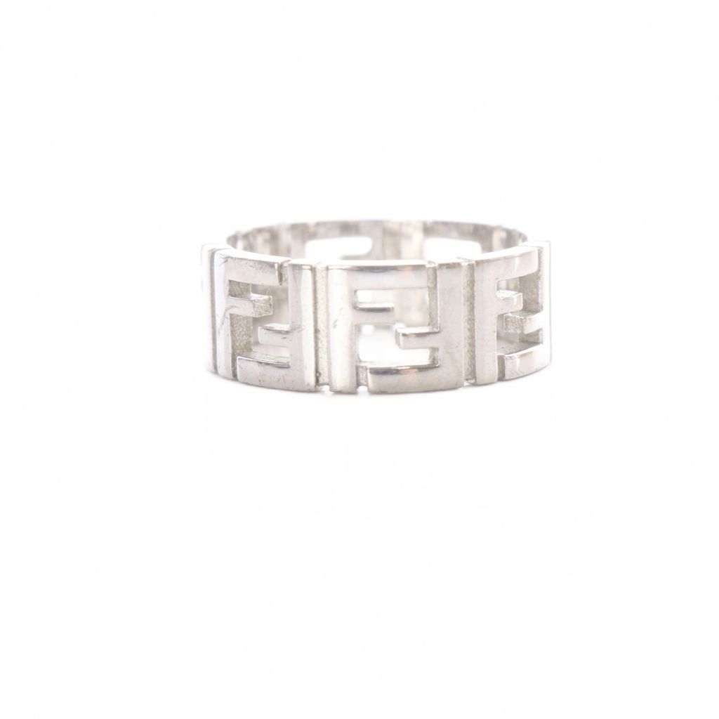 Fendi FF Logo Ring L Silver — view 4