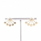 Dior Rhinestone CD Earrings Gold — view 4