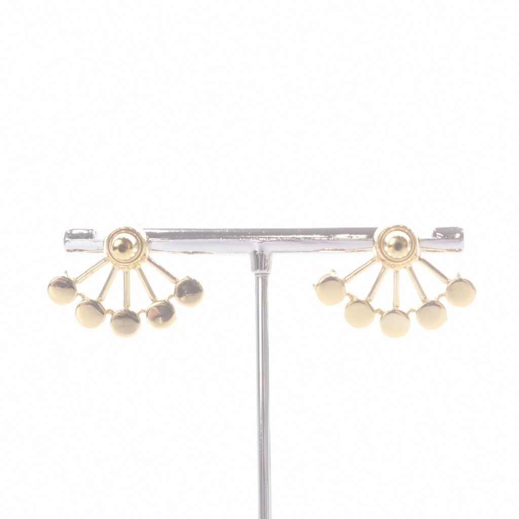 Dior Rhinestone CD Earrings Gold — view 4