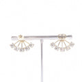 Dior Rhinestone CD Earrings Gold