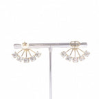 Dior Rhinestone CD Earrings Gold