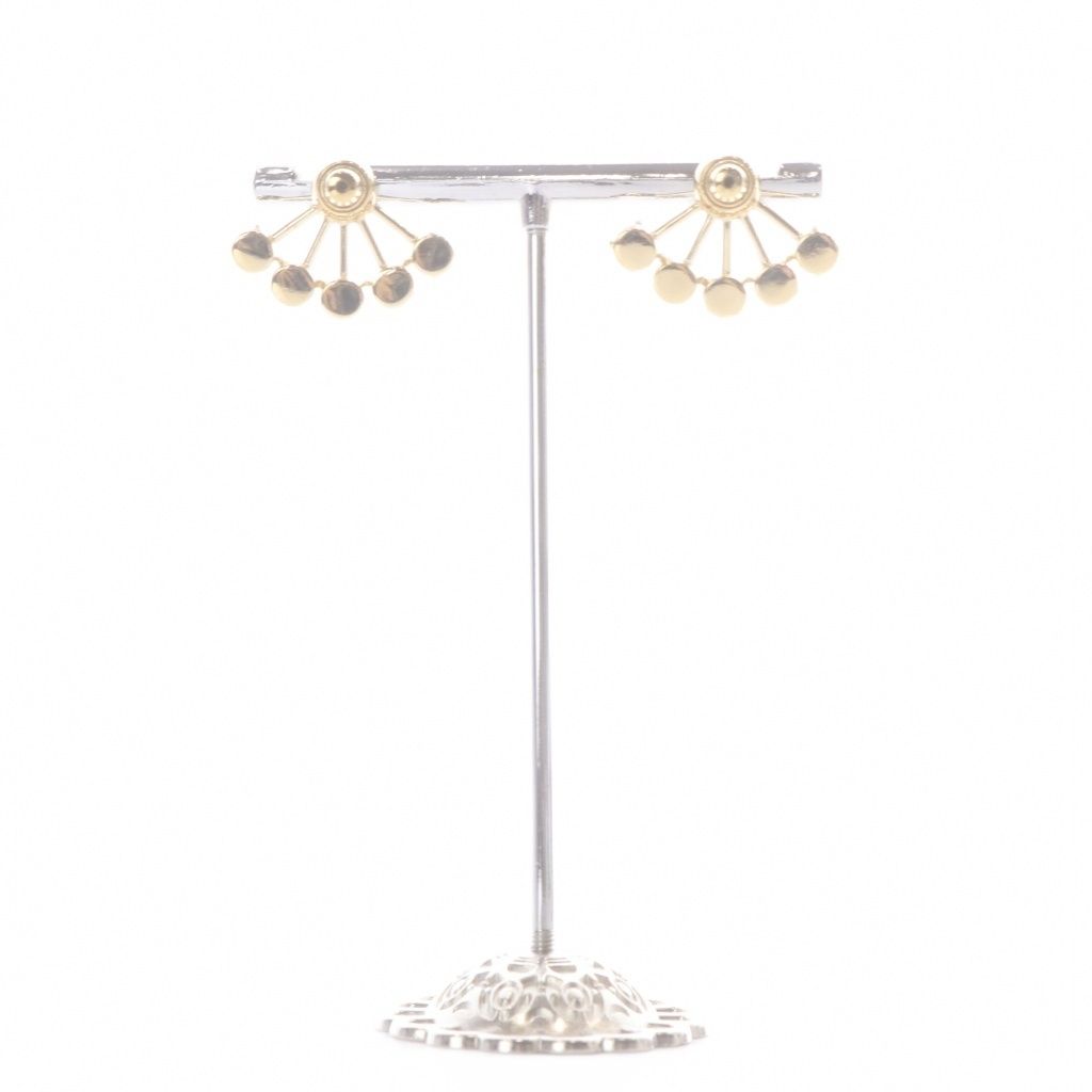 Dior Rhinestone CD Earrings Gold — view 3