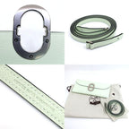 Hermes Maillon to Go Chaine D'ancre Veau Epsom Vert Fizz Silver Wallet — view 8