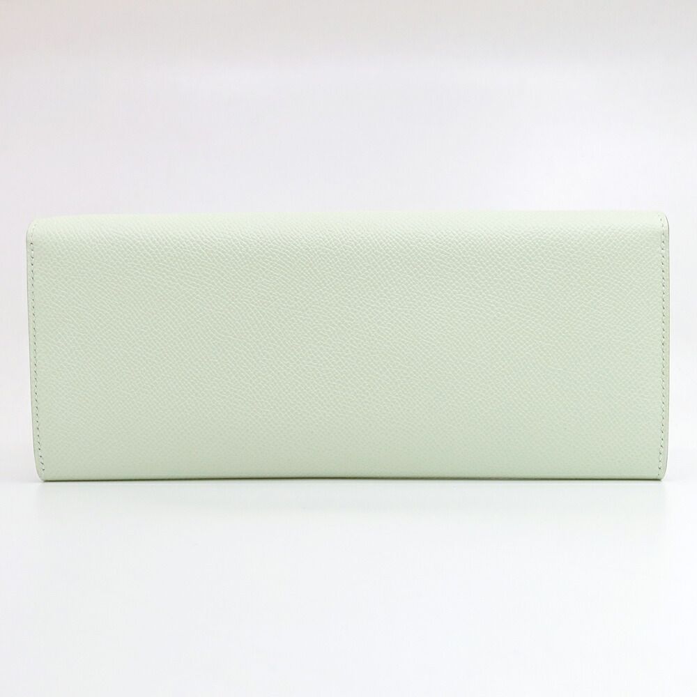 Hermes Maillon to Go Chaine D'ancre Veau Epsom Vert Fizz Silver Wallet — view 2