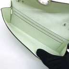 Hermes Maillon to Go Chaine D'ancre Veau Epsom Vert Fizz Silver Wallet — view 6