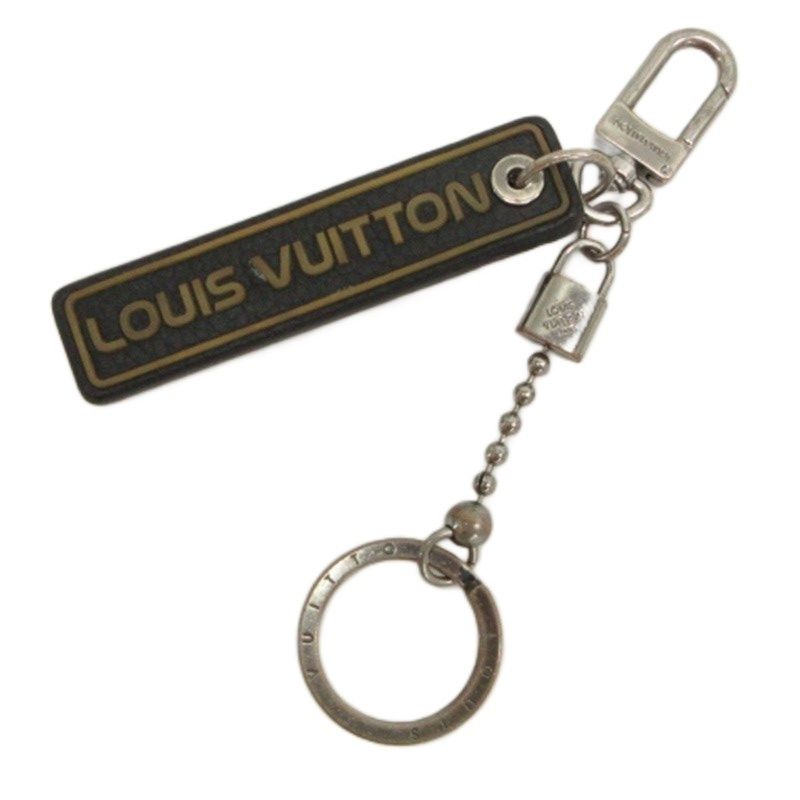 Louis Vuitton Porte Cles Tab Key Ring Leather Brown Key Holder Keychain