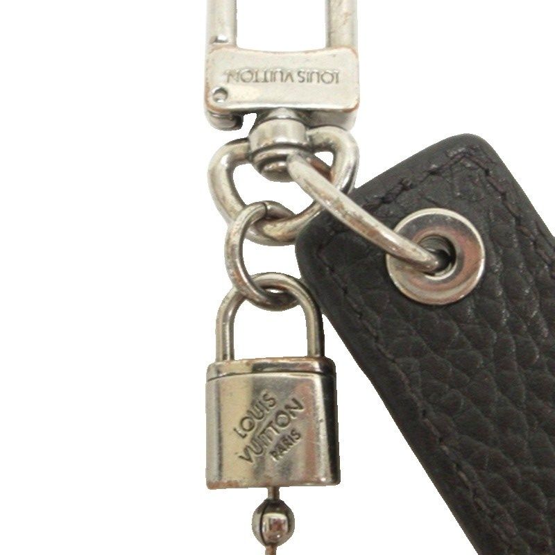 Louis Vuitton Porte Cles Tab Key Ring Leather Brown Key Holder Keychain — view 4