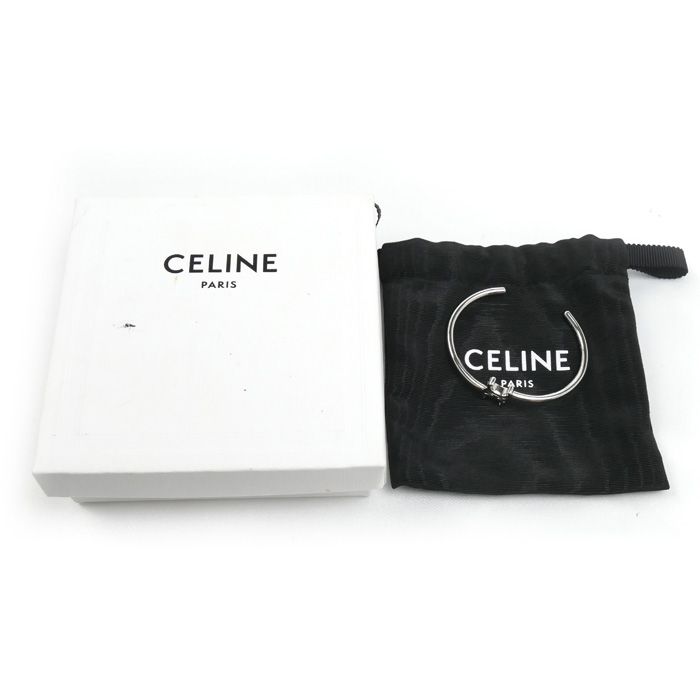 Celine Brass Triomphe Asymmetric Cuff Bangle C1 Bracelet — view 5