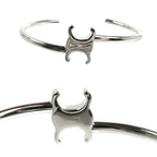 Celine Brass Triomphe Asymmetric Cuff Bangle C1 Bracelet — view 4