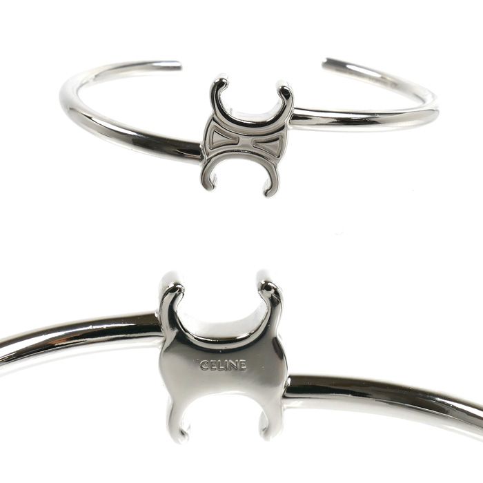Celine Brass Triomphe Asymmetric Cuff Bangle C1 Bracelet — view 4