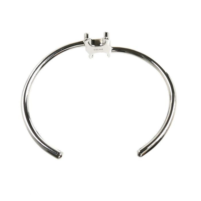 Celine Brass Triomphe Asymmetric Cuff Bangle C1 Bracelet — view 2