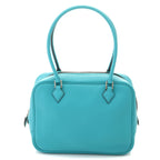 Hermes Mini Plume Blue Paon Silver Handbag Veau Swift