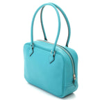 Hermes Mini Plume Blue Paon Silver Handbag Veau Swift — view 2