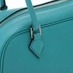 Hermes Mini Plume Blue Paon Silver Handbag Veau Swift — view 5