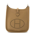 Hermes Evelyne TPM Dune Silver Shoulder Bag Taurillon Clemence