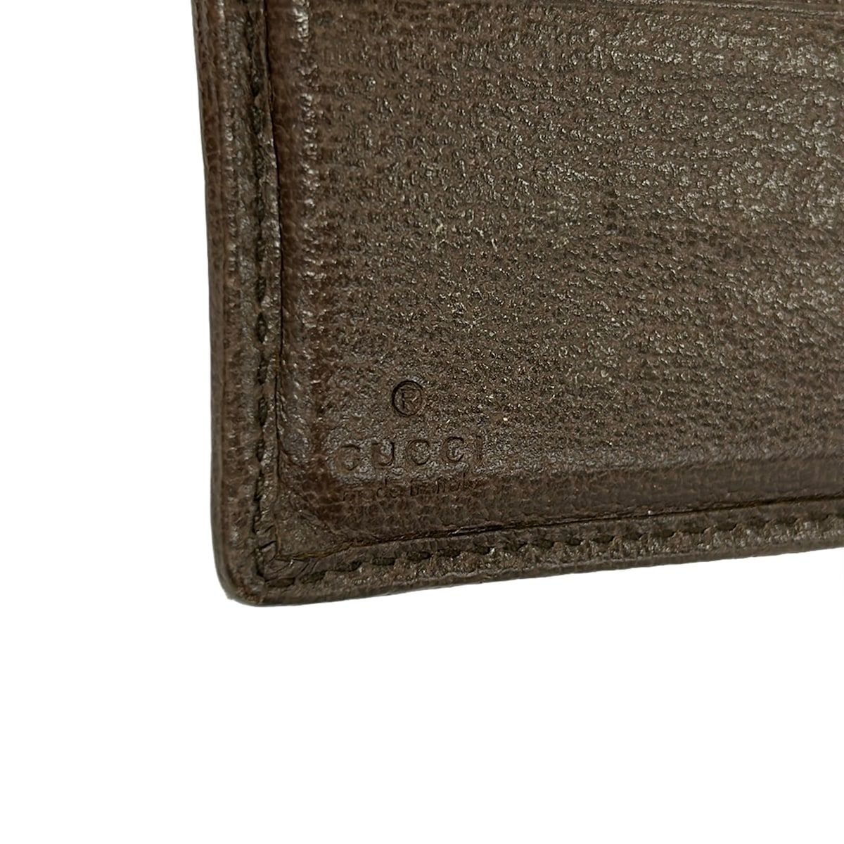 Gucci Bifold Wallet Beige Dark Brown Leather — view 5