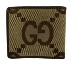 Gucci Bifold Wallet Beige Dark Brown Leather — view 2